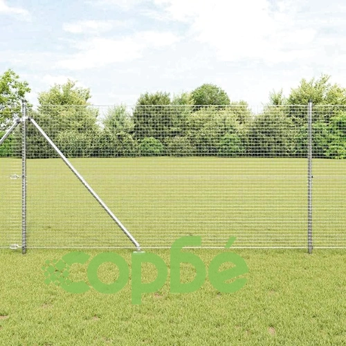 Ограда от заварена мрежа с 13 колчета 1.2 x 50 m поцинкована стомана ➤ топ цена ➤ sorbe.bg