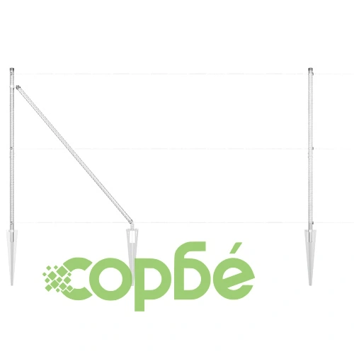 Заварена мрежеста ограда с 13 колчета 1.4x50 м поцинкована стомана ➤ топ цена ➤ sorbe.bg