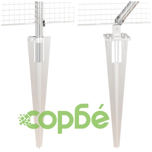 Заварена мрежеста ограда с 13 колчета 1.4x50 м Поцинкована стомана ➤ топ цена ➤ sorbe.bg