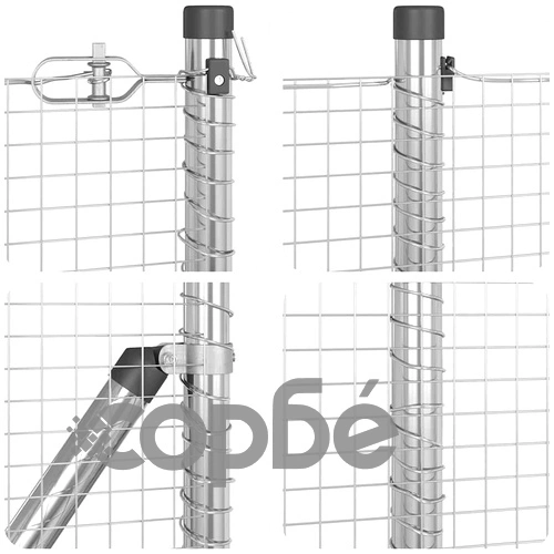 Оградна мрежа с 13 колчета 0.6 x 100 м поцинкована стомана ➤ топ цена ➤ sorbe.bg