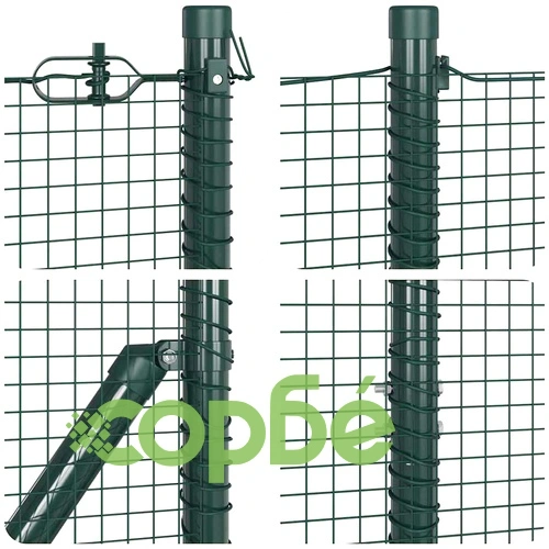 Стоманена ограда с колчета зелена 1.4 x 25 м с PVC покритие ➤ топ цена ➤ sorbe.bg