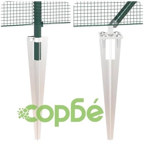 Ограда от заварена мрежа с 13 колчета Зелена 1.5x25 м Стомана ➤ топ цена ➤ sorbe.bg