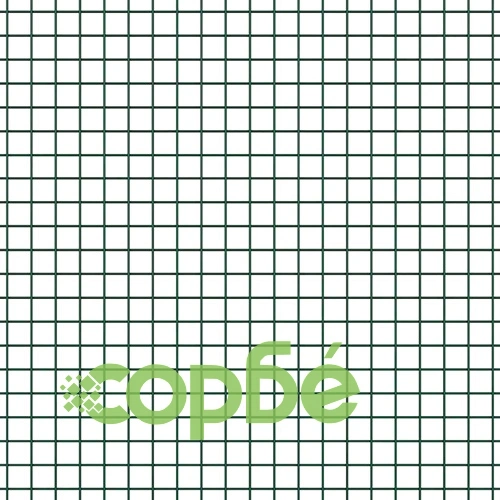 Ограда от заварена мрежа с 13 колчета Зелена 1.5x25 м Стомана ➤ топ цена ➤ sorbe.bg