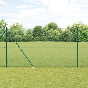 Стоманена ограда с колчета зелена 1.6 x 25 m с 13 стълба