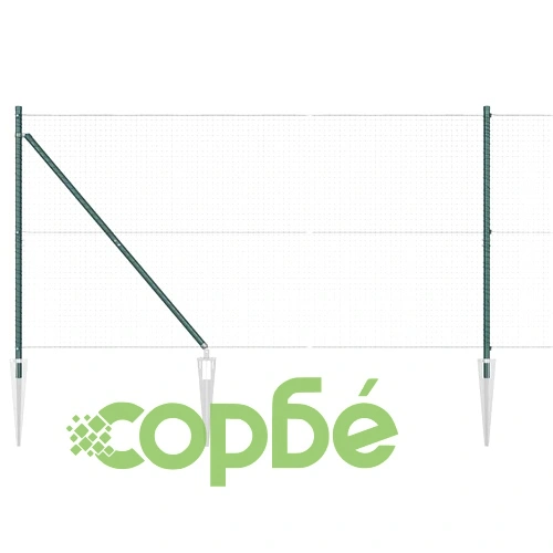 Заварена телена ограда с шипове, 50 x 1,2 м, PVC покрита стомана, зелена ➤ топ цена ➤ sorbe.bg