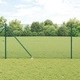 Заварена оградна мрежа с колове и шипове 50 x 1,4 м, PVC-покрита стомана, зелена