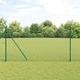 Заварена мрежа с колчета за огради, 50 x 1,4 м, PVC покрита стомана, зелена