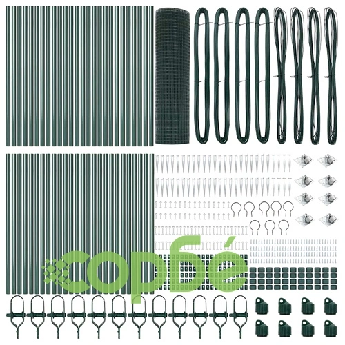 Заварена мрежа с шипове, 100 x 0,4 м, PVC покрита стомана, Зелена ➤ топ цена ➤ sorbe.bg