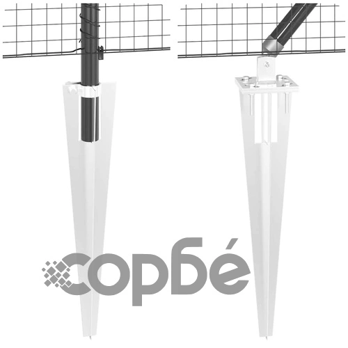 Заварена оградна мрежа с шипове, 50 x 1 м, PVC покрита стомана, Сива ➤ топ цена ➤ sorbe.bg