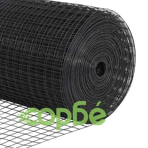 Заварена оградна мрежа с 22 стоманени колчета, 50 x 1,2 м, PVC покритие, сиво ➤ топ цена ➤ sorbe.bg