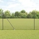 Заварена оградна мрежа с 13 колчета с шипове 50 x 1,5 m PVC покрита стомана Сиво