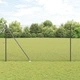 Заварена оградна мрежа с шипове, 50 x 1,5 m, PVC покрита стомана, Сиво