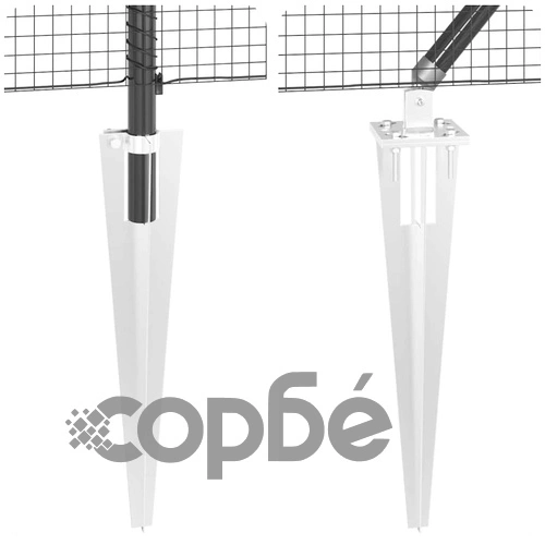 Заварена оградна мрежа с шипове, 100 x 0,4 м, PVC покритие, стомана, сиво ➤ топ цена ➤ sorbe.bg
