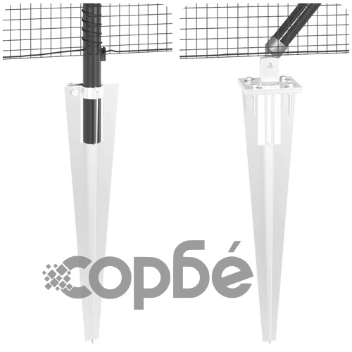 Заварена стоманена ограда с колчета сив 0.6 x 100 м стомана ➤ топ цена ➤ sorbe.bg