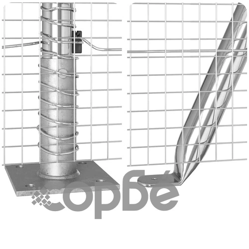 Заварена телена ограда с 13 стълба 1.4 x 50 m поцинкована стомана ➤ топ цена ➤ sorbe.bg