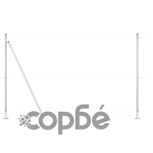 Заварена телена ограда с 13 стълба 1.4 x 50 m поцинкована стомана ➤ топ цена ➤ sorbe.bg