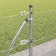 Заварена телена оградна мрежа с бетонови основи 100 x 0,6 м, сребрист цвят