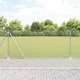 Заваена оградна мрежа с бетонови основи 100 x 0,8 м, стомана, сребрист цвят