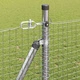 Заварена оградна мрежа с бетонови основи, 100 x 0,8 м, стомана, сребриста