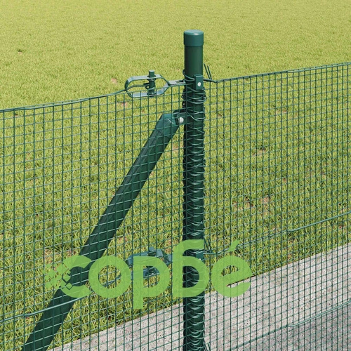 Заварена телена оградна мрежа с основа 100 x 0,4 м, стомана, зелена ➤ топ цена ➤ sorbe.bg