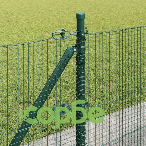 Заварена оградна мрежа с бетонова основа 100 x 0,5 м, стомана, зелена ➤ топ цена ➤ sorbe.bg