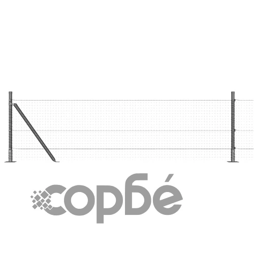 Заварена мрежеста ограда с колчета Сив 0.5 x 50 м Стомана ➤ топ цена ➤ sorbe.bg