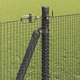 Оградa с колчета от стомана сива 1.2 x 50 m с 13 фланцови стълба