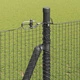 Стоманена ограда с колчета сив цвят 1.4 x 50 m с 13 фланцови стълба