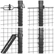 Стоманена ограда с колчета сива 1.4x50 м с PVC покритие