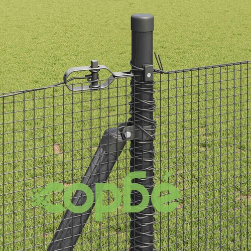 Стоманена ограда с колчета сива 1.4x50 м с PVC покритие ➤ топ цена ➤ sorbe.bg