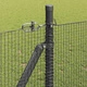 Стоманена ограда с колчета сива 1.4x50 м с PVC покритие
