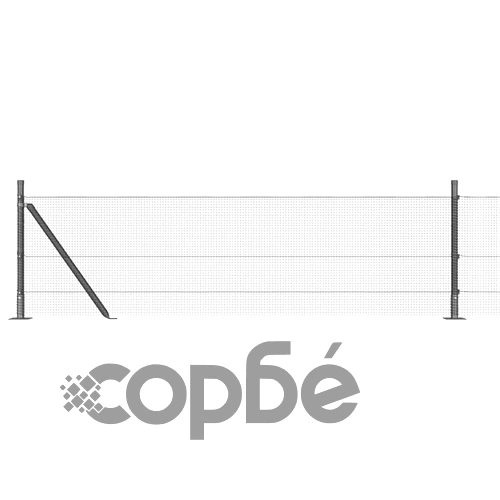 Оградa от заварена мрежа с колчета Сив 0.4 x 100 м Стомана ➤ топ цена ➤ sorbe.bg