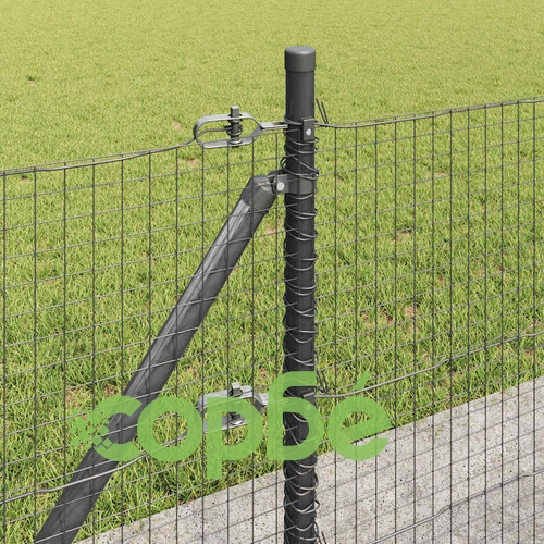 Ограда от заварена мрежа с колчета Сив 0.4 x 100 м Стомана ➤ топ цена ➤ sorbe.bg