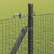 Заварена оградна мрежа с бетонови основи 100 x 0,8 м, стомана, сиво