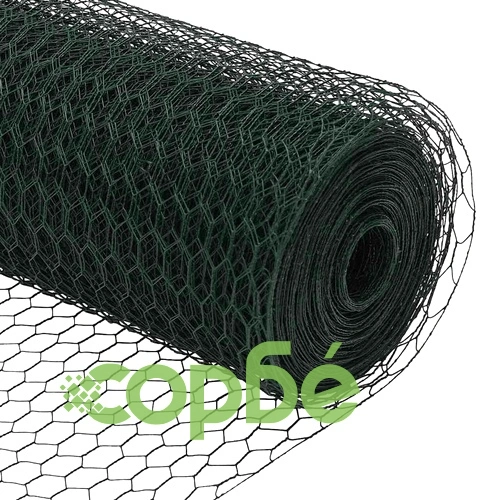 Шестоъгълна оградна мрежа за градина 100 x 1,5 м, PVC-покрита стомана, Зелена ➤ топ цена ➤ sorbe.bg
