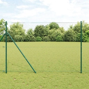 Шестоъгълна оградна мрежа 100 x 1,5 м, PVC-покрита стомана, Зелена