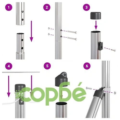 Шестоъгълна ограда с колчета 1.5 x 100 м PVC покрита стомана сребриста ➤ топ цена ➤ sorbe.bg