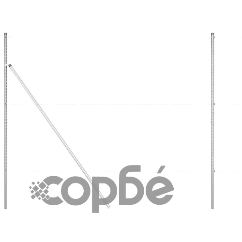 Шестоъгълна ограда с колчета 1.5 x 100 м PVC покрита стомана сребриста ➤ топ цена ➤ sorbe.bg