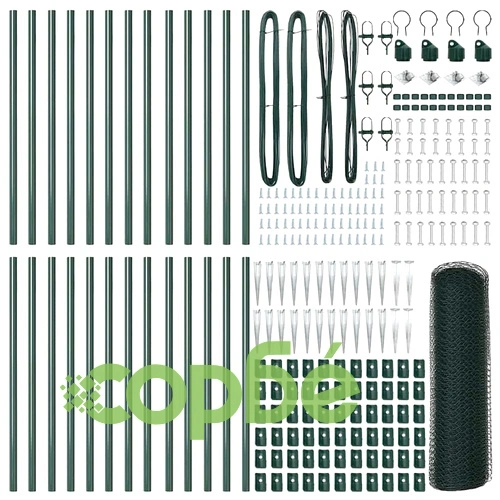 Шестоъгълна ограда зелена 1x50 м PVC покрита стомана ➤ топ цена ➤ sorbe.bg