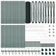 Шестоъгълна оградна мрежа с колове 100 x 0,4 м, PVC-покрита стомана, Зелена
