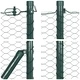 Оградна мрежа с колчета зелена 1x100 м PVC покрита стомана