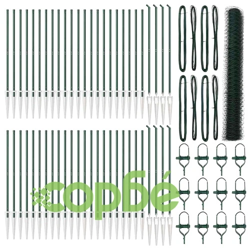 Ограда с шестоъгълни отвори зелена 1.2x100 м PVC покрита стомана ➤ топ цена ➤ sorbe.bg