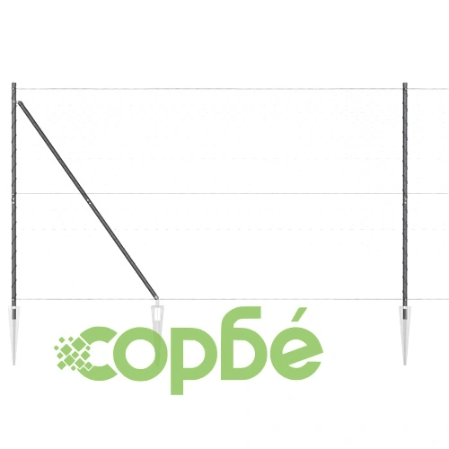 Шестоъгълна оградна мрежа с колове, 50 x 1,5 м, ПВЦ-обработена стомана ➤ топ цена ➤ sorbe.bg