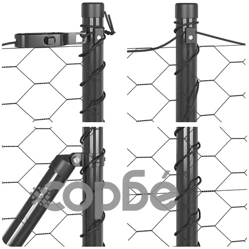 Ограда с колчета сива 0.4 x 100 м стомана с PVC покритие ➤ топ цена ➤ sorbe.bg