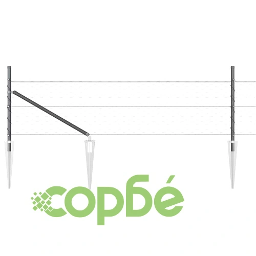 Ограда с колчета сива 0.5 x 100 м PVC покрита стомана ➤ топ цена ➤ sorbe.bg