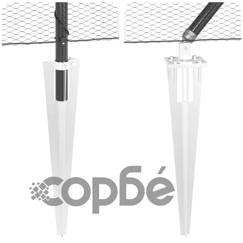 Ограда с колчета сива 0.6 x 100 м PVC покрита стомана ➤ топ цена ➤ sorbe.bg