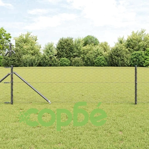 Ограда с колчета сива 0.6 x 100 м от PVC покрита стомана ➤ топ цена ➤ sorbe.bg