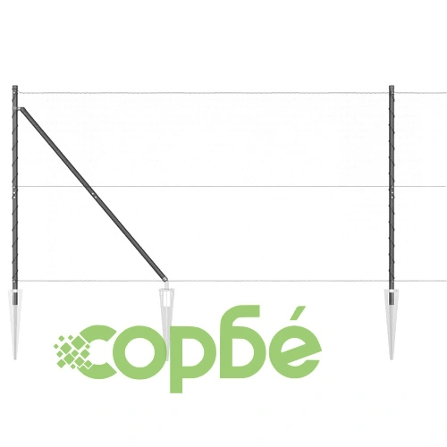 Ограда с колчета сива 1.2 x 100 м PVC покрита стомана ➤ топ цена ➤ sorbe.bg