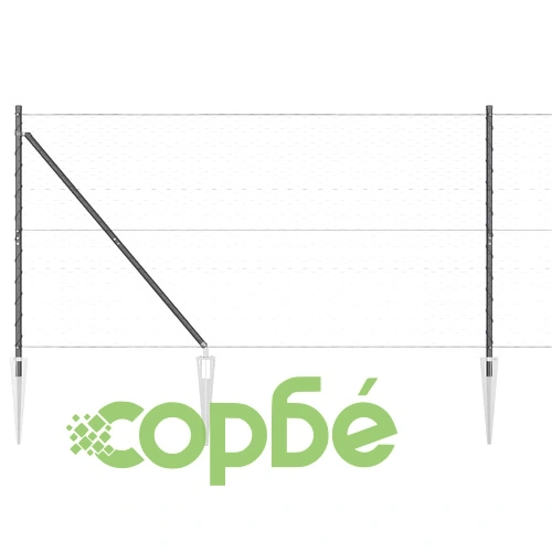 Ограда с шестоъгълни отвори сива 1.2x100 м PVC покрита стомана ➤ топ цена ➤ sorbe.bg