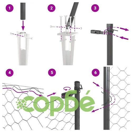 Шестоъгълна ограда сива 1.2x100 м PVC покрита стомана ➤ топ цена ➤ sorbe.bg